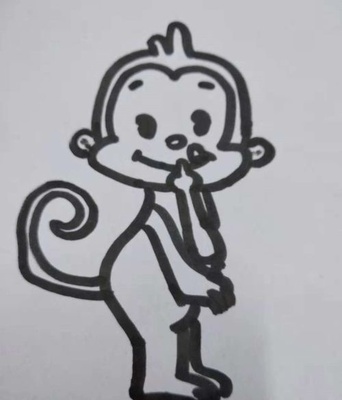 小猴卡通图片简笔画图片
