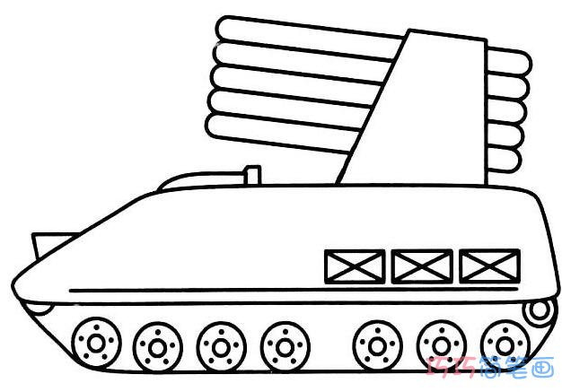 火箭炮怎么画简单漂亮_火箭炮简笔画图片