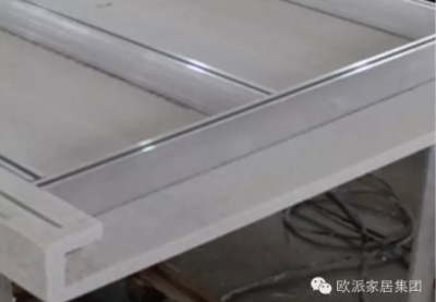 橱柜石材上做铝合金框