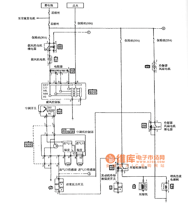 皮卡汽车电路图