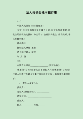 法人授权书
