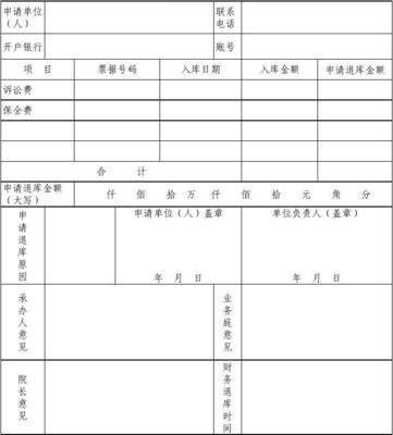 法院退费申请书