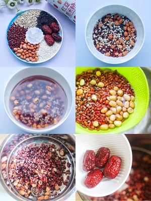 红豆花生复合奶的制作方法