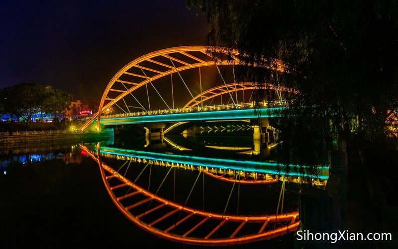 泗洪汴河夜色 泗洪夜景图片 泗洪城区夜景写真