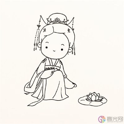 怎么画古风小女孩简笔画