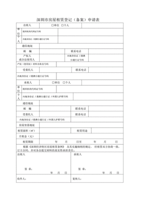 房屋出租备案登记