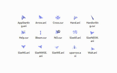 纸飞机鼠标指针下载