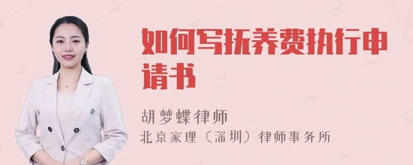 抚养费申请书怎么写