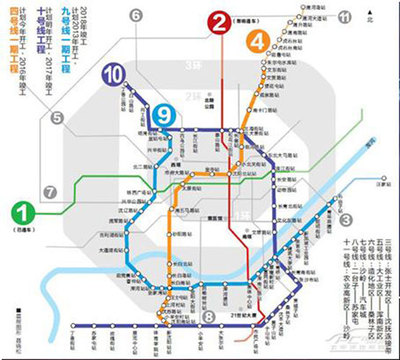 沈阳四号线地铁线路图