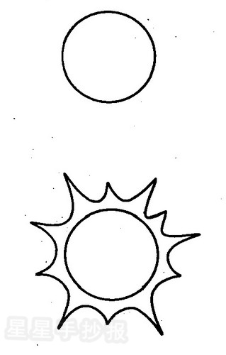 太阳简笔画怎么画