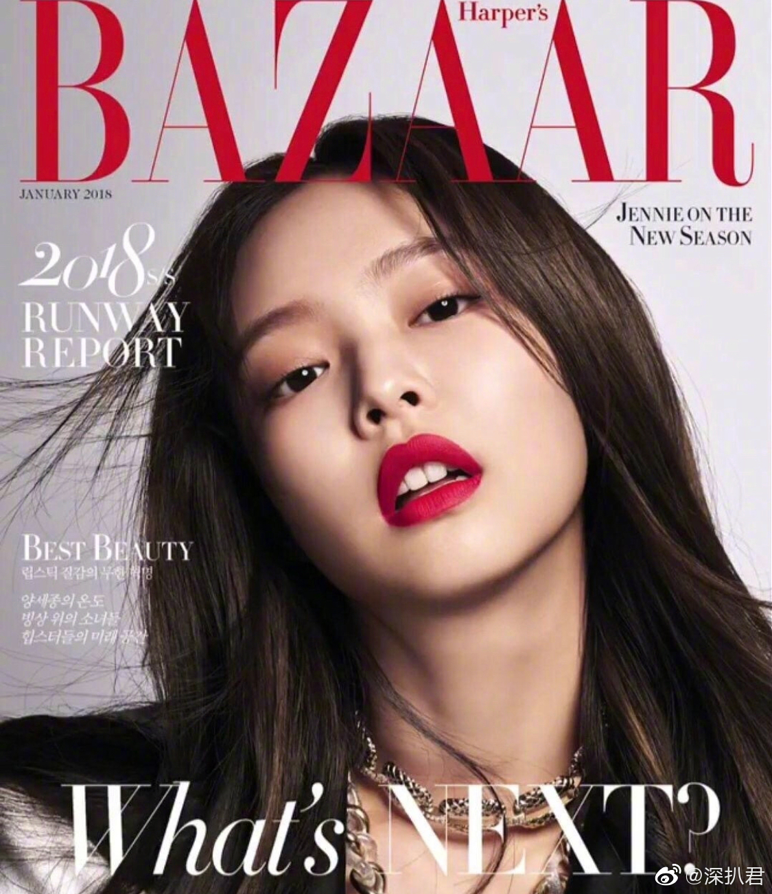 blackpink里jennie,lisa,智秀时尚芭莎封面,谁表现力?