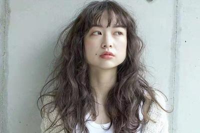 脸大长发发型