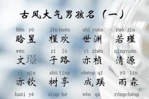 子字男孩名字