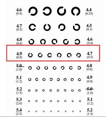 4.8视力是多少0.8