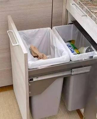 整体厨房垃圾桶怎么放