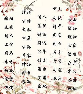 好听的复姓名字男