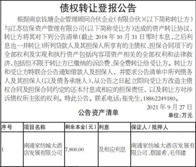债权转让公告登报范本