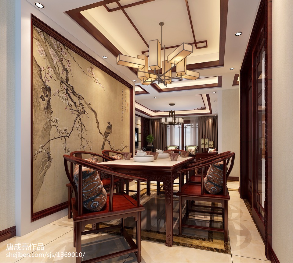 中式餐厅吊顶