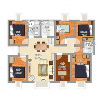 六室户型图