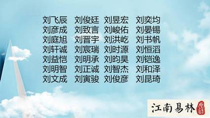 刘姓男宝宝起名