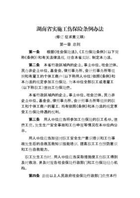 湖南省实施工伤保险条例办法