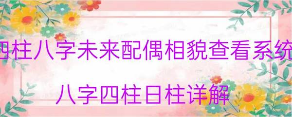 四柱八字看配偶相貌