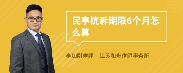 民事抗诉期限 6个月