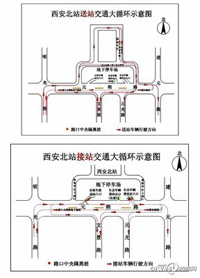 西安北站示意图