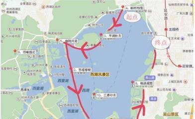 杭州西湖观光车路线图