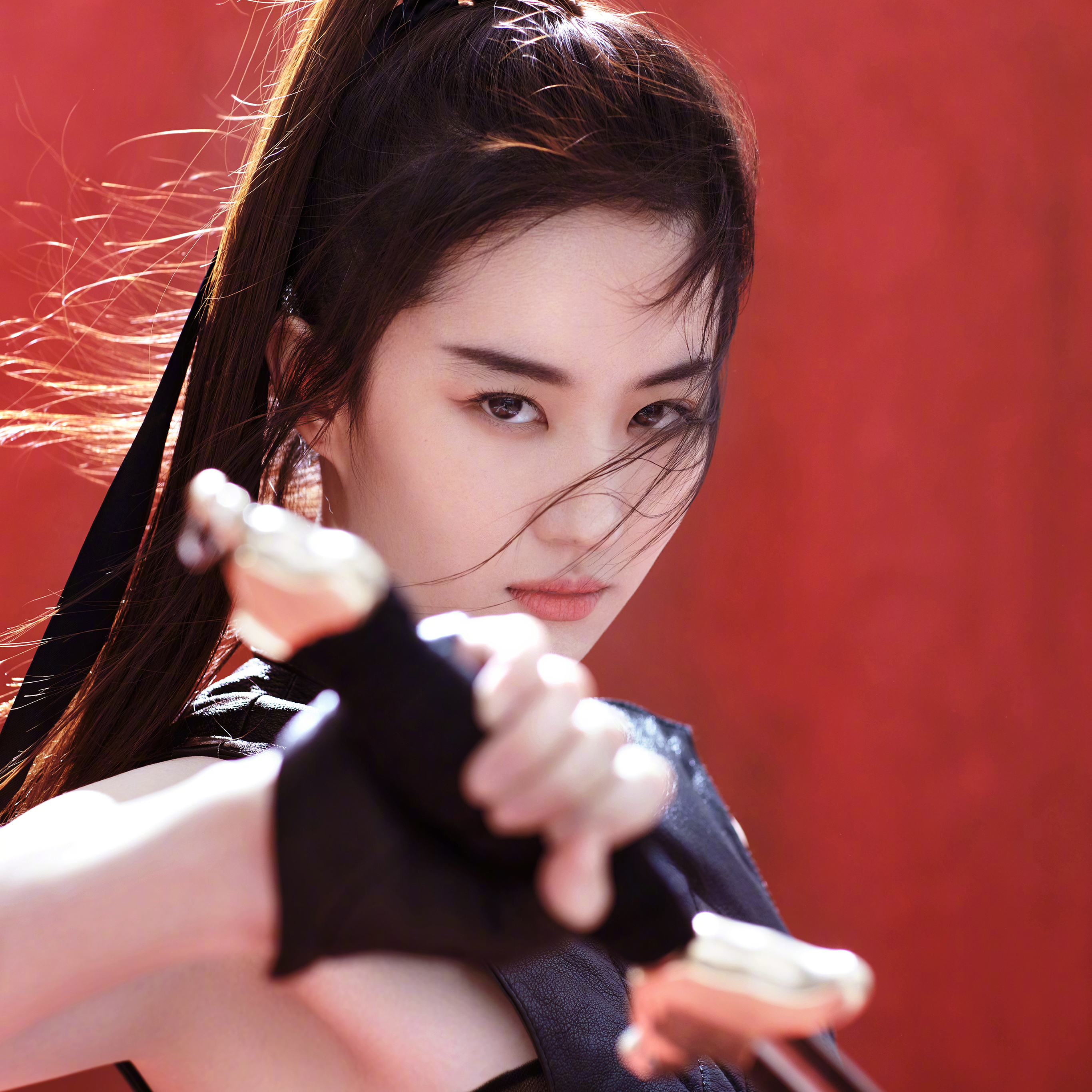 刘亦菲 神仙姐姐 花木兰 剑 演员 古风 写真 苹果.