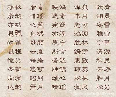 唐诗起名