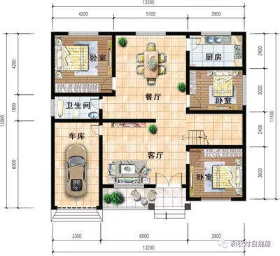 长方形自建房设计图