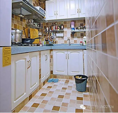 淡蓝色台面厨房橱柜