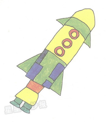 嫦娥4号简笔画 火箭图片