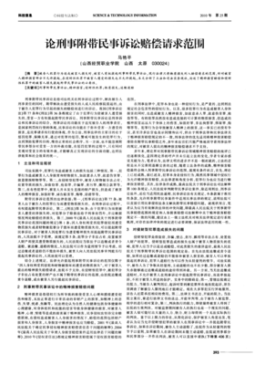刑事附带民事赔偿项目