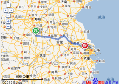 邯郸到南京多少公里