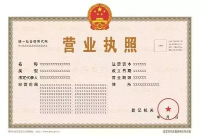 实体店营业执照