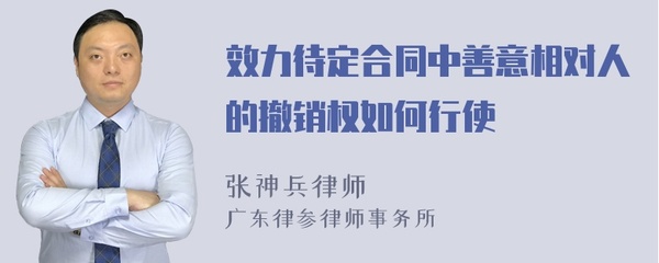 善意相对人的撤销权