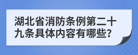 湖北省消防条例