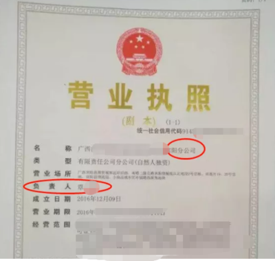 子公司营业执照图片