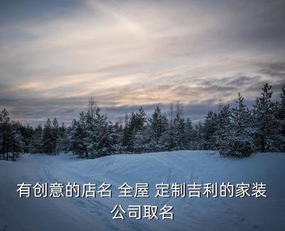 吉利好记的家具店名