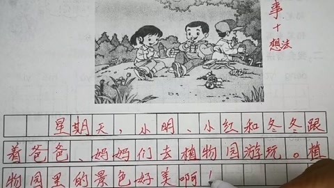 一年纪下册看图写话作文怎么写