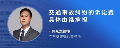 交通事故诉讼费由谁承担