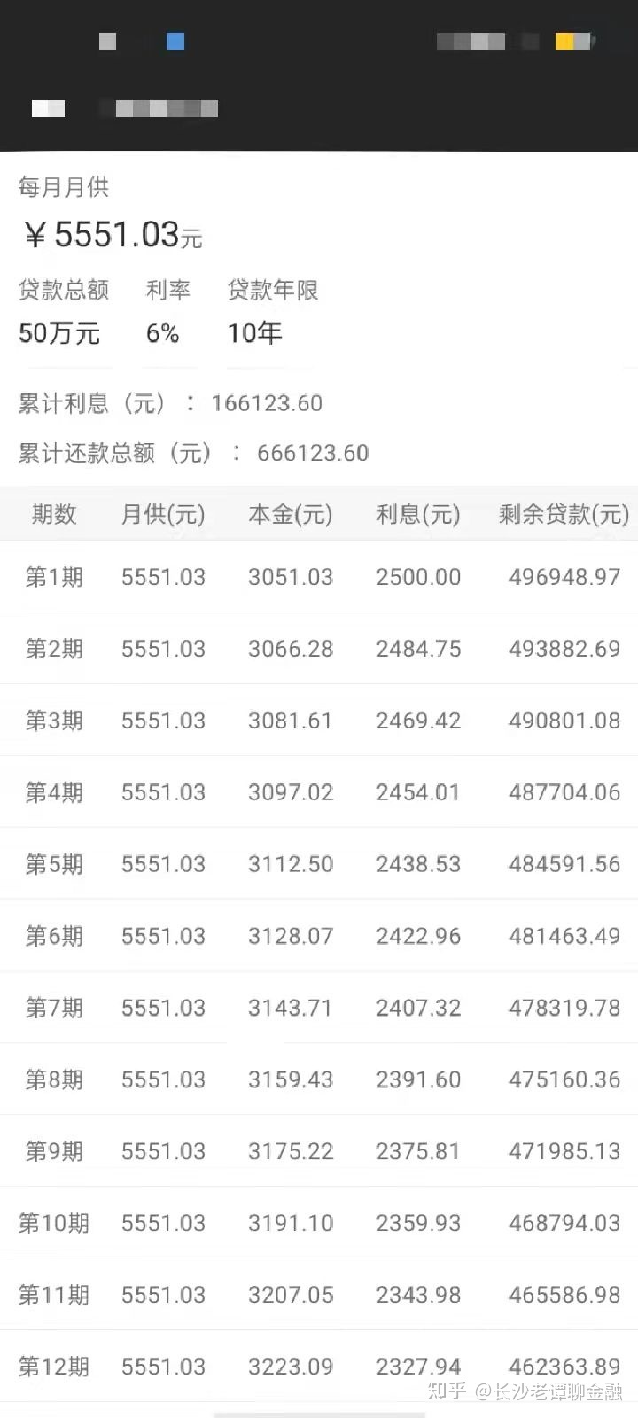 贷款50万利息多少
