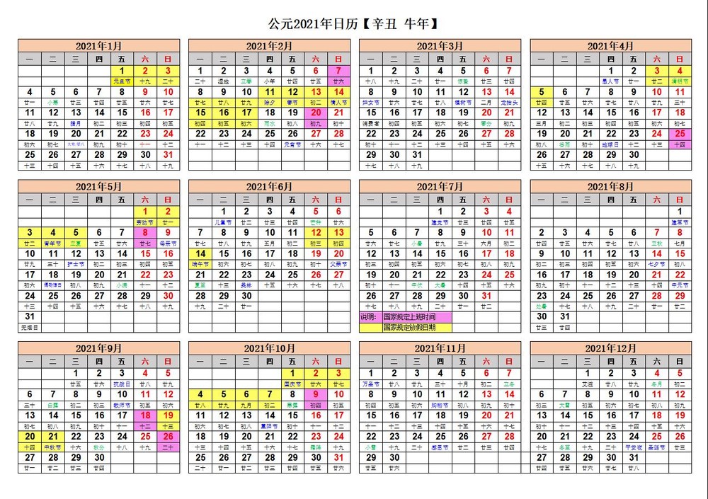 1970年阴历阳历对照表