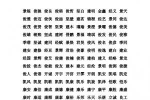 四字名字男孩