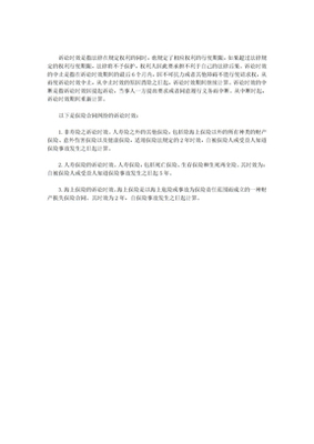 保险合同诉讼时效
