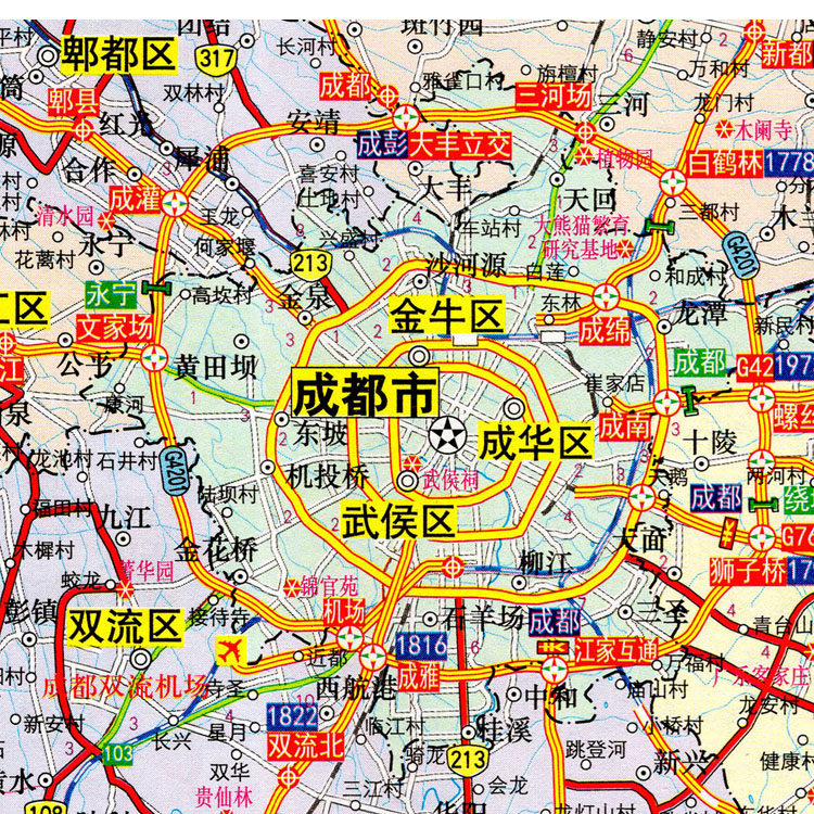 成都区划地图