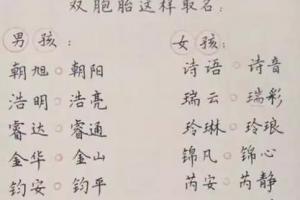 安取名字男孩
