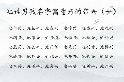 兴字起名大全男孩